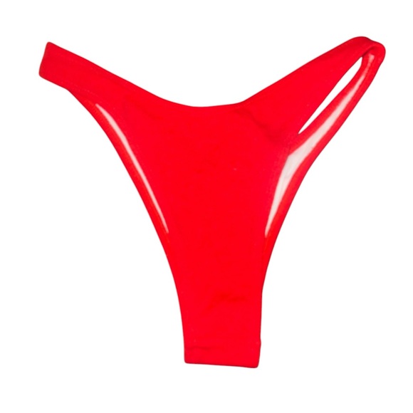 ROMWE Red High Leg Thong Bikini - Picture 3 of 4